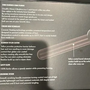 Ginalli Milano like new Black series curling iron. Clipless. 1 in. Very hot Ginalli Milano Pro Series Curling Iron Wand Ceramic Hair  main image 4